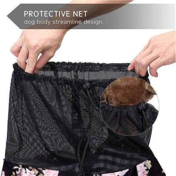 Dog Cat Sling Carrier, Pet Tote Bag Hands Free Adjustable Floral Black Pink - Picture 3 of 16